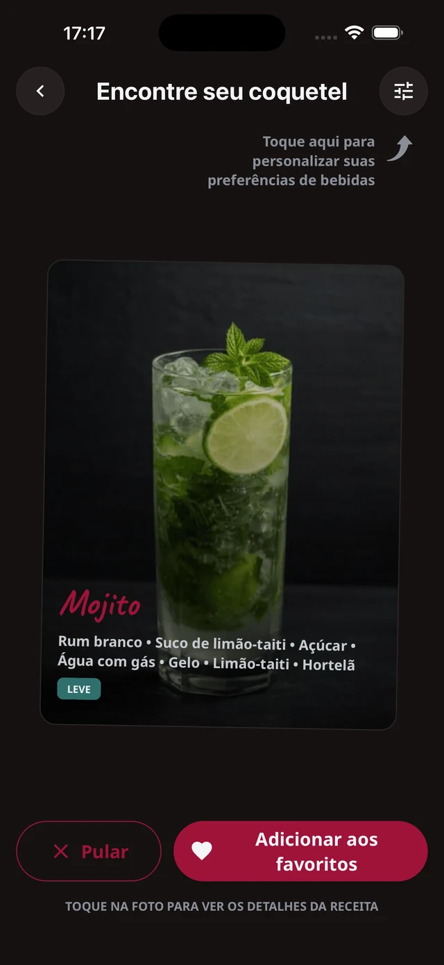 Encontre seu coquetel