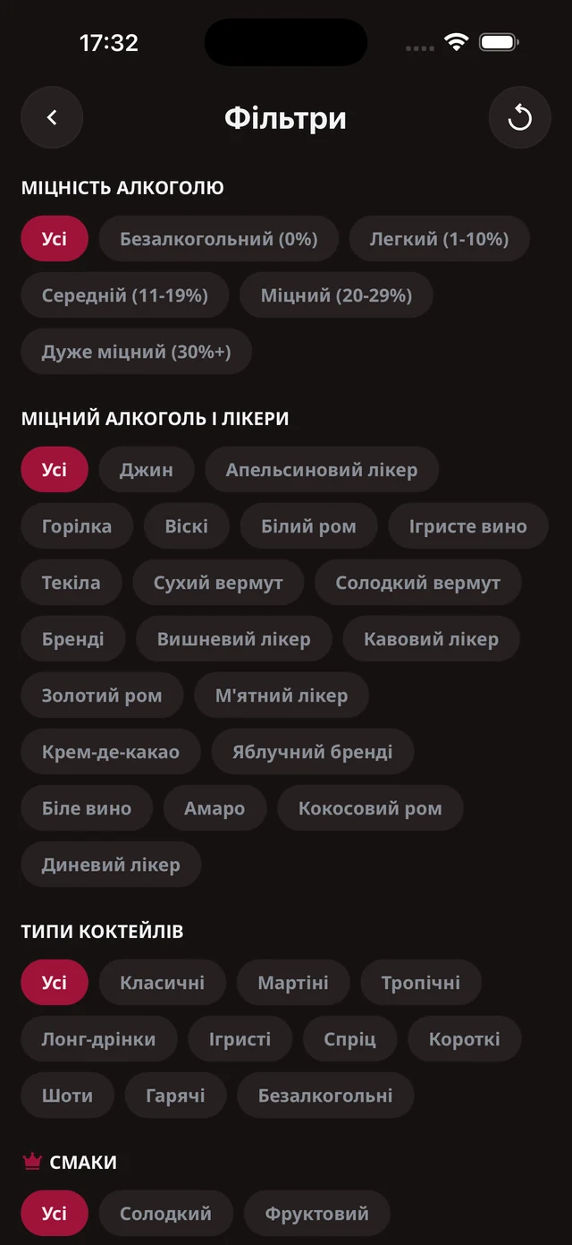 Пошук і фільтри