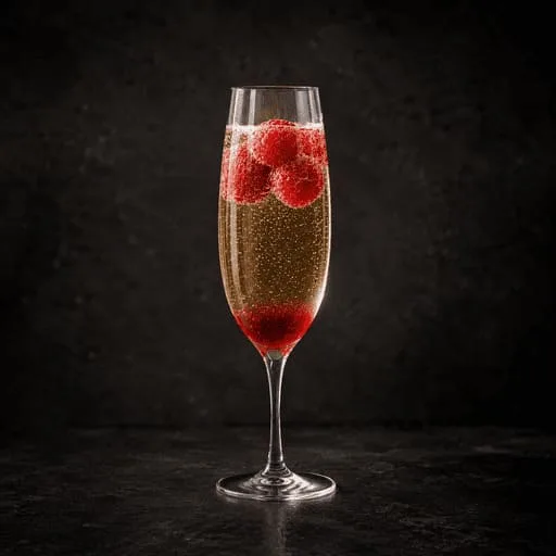 Cocktail Liquore al lampone e Champagne
